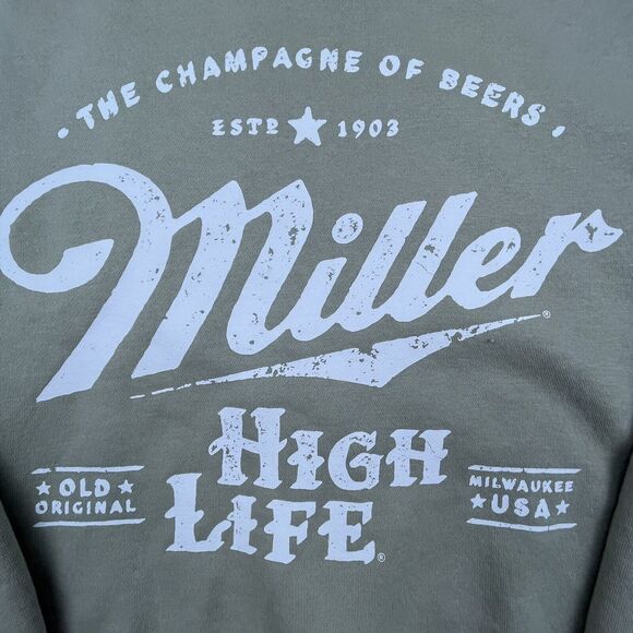 Miller High Life Sweatshirt Extra Small Champagne of Beers Milwaukee USA Brewery - Picture 2 of 7